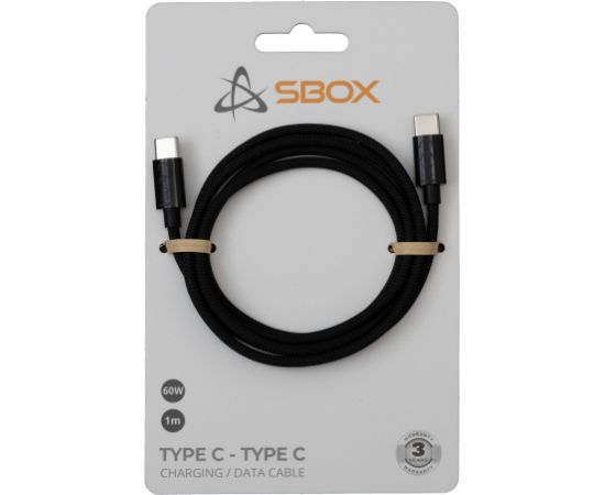 Sbox Type C - Type C M/M 1m black TYPEC-1-B Дата USB-кабели