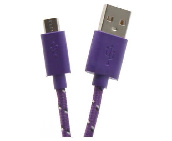 Sbox USB->Micro USB 1M USB-1031U purple Data USB kabeļi