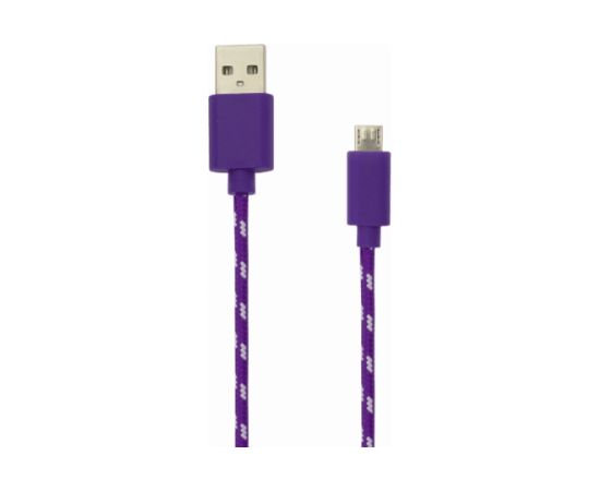Sbox USB->Micro USB 1M USB-1031U purple Data USB kabeļi