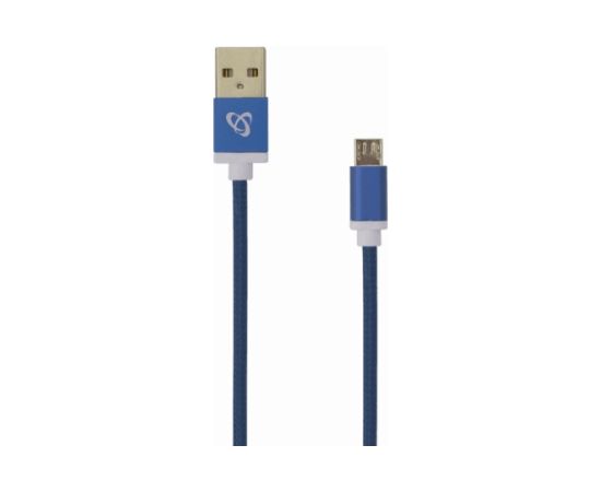 Sbox USB-10315BL USB->Micro USB M/M 1.5m blue Data USB kabeļi