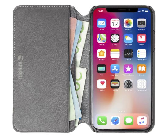 Krusell Pixbo 4 Card SlimWallet Apple iPhone XS Max grey Чехлы - альтернативные