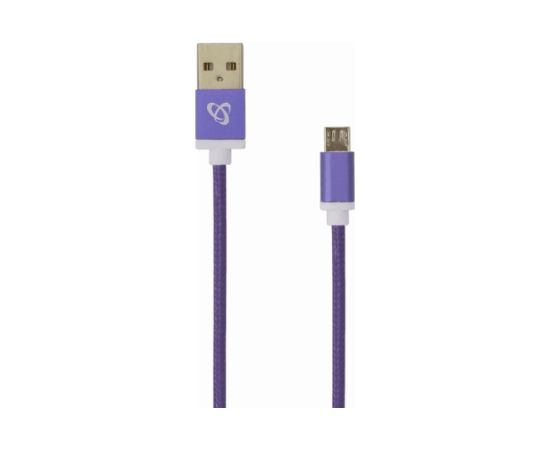 Sbox USB->Micro USB M/M 1m USB-10315U plum purple Data USB kabeļi