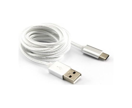 Sbox USB-TYPEC-15W USB->Type C M/M 1.5m Coconut White Data USB kabeļi