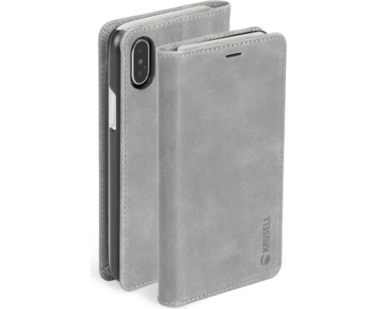 Krusell Sunne 4 Card FolioWallet Apple iPhone XS Max vintage grey Чехлы - альтернативные