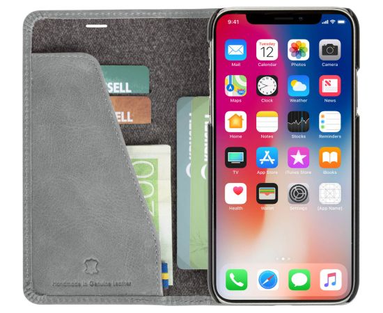 Krusell Sunne 4 Card FolioWallet Apple iPhone XS Max vintage grey Чехлы - альтернативные