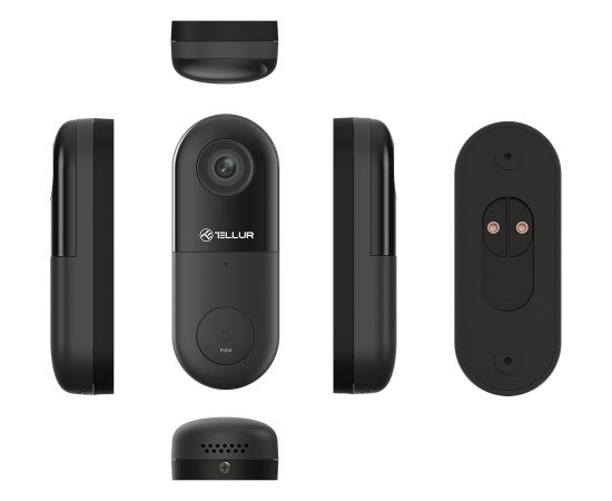 Tellur Smart WiFi Video DoorBell 1080P, PIR, Wired Black Новинки Для дома и сада 
