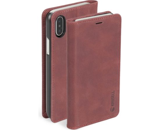 Krusell Sunne 4 Card FolioWallet Apple iPhone XS Max vintage red Чехлы - альтернативные