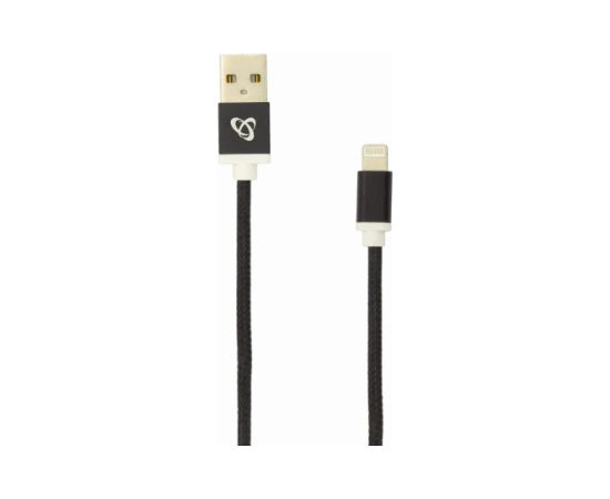 Sbox IPH7-B USB 2.0 8 Pin black Data USB kabeļi