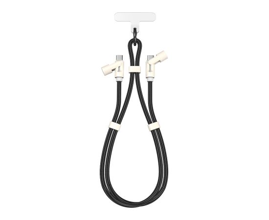 Sbox LANYARD BLACK Type-C -Type-C 1.5m Black Data USB kabeļi