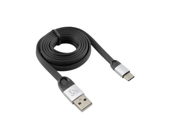 Sbox USB 2.0-Type-C/2.4A black/silver 1.5M Дата USB-кабели