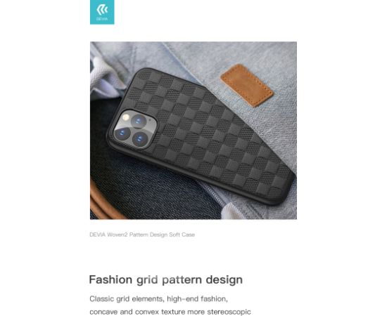 Devia Woven2 Pattern Design Soft Case iPhone 11 Pro red Чехлы - альтернативные