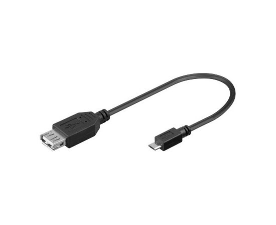 Sbox USB A F.->MICRO USB M. 0.1M USB F-MICRO M Data USB kabeļi