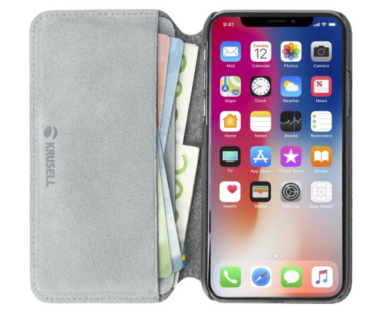Krusell Broby 4 Card SlimWallet Apple iPhone XS Max light grey Чехлы - альтернативные