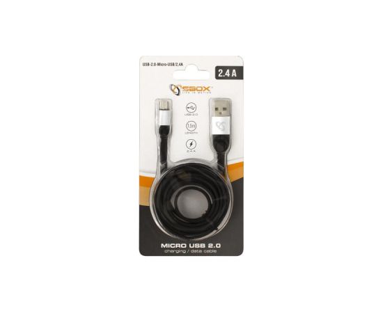 Sbox USB->Micro USB M/M 1.5m USB-MICRO-2,4A Дата USB-кабели