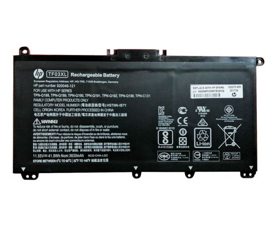 Akumulators HP Pavilion 15-CD 11.5V 3470mAh (920070-855) Jaunumi - Datori