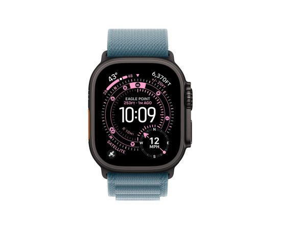 Apple 49mm Light Blue Alpine Loop - Medium - Black Titanium Finish Apple Smart pūlksteņu aksesuāri