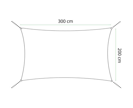 Springos Солнцезащитный тент SN0061 3 x 2 м тёмно-серый Зонты от солнца и аксессуары