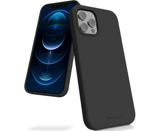 Case Mercury Silicone Case Apple iPhone 15 Pro Max black Neoriģinālie Maciņi