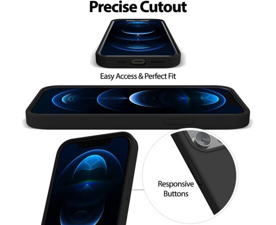 Case Mercury Silicone Case Apple iPhone 15 Pro Max black Neoriģinālie Maciņi
