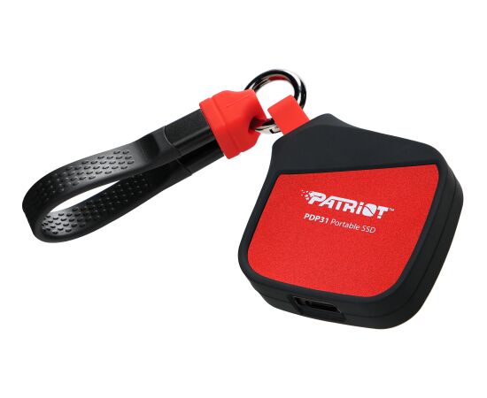 Patriot PDP31 Portable SSD 500 GB, External SSD (black/red, USB-C 3.2 Gen 2 (10 Gbit/s)) Ārējie cietie diski HDD SSD
