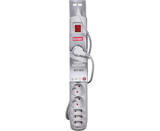 Activejet APN-8G/5M-GR power strip with cord Strāvas pagarinātāji