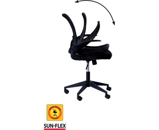 Regulējama augstuma krēsls SUN-FLEX®HIDEAWAY krēsls, 91-101 cm, melns Офисные стулья