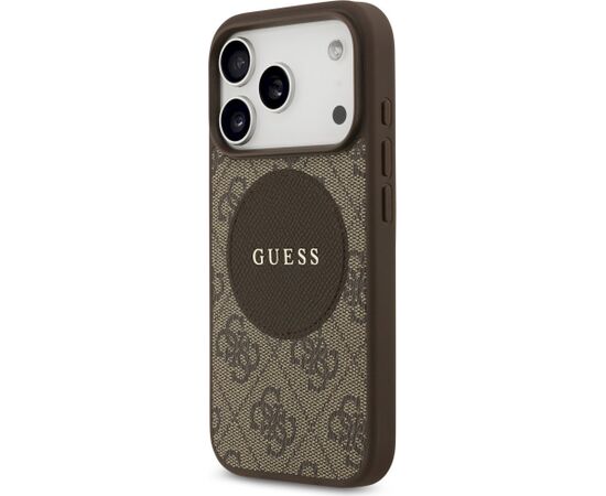 Guess 4G Circle Classic Logo MagSafe Aizsargapvalks priekš iPhone 17 Pro / brūns Neoriģinālie Maciņi