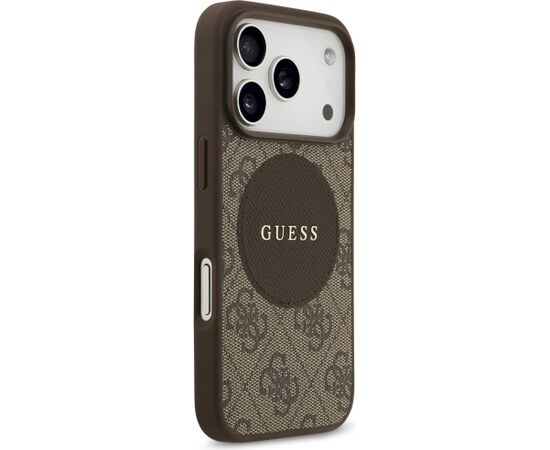 Guess 4G Circle Classic Logo MagSafe Aizsargapvalks priekš iPhone 17 Pro / brūns Neoriģinālie Maciņi