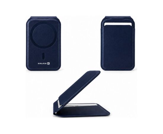 Evelatus Universal  Magnetic Wallet With Stand Dark Blue Neoriģinālie Maciņi