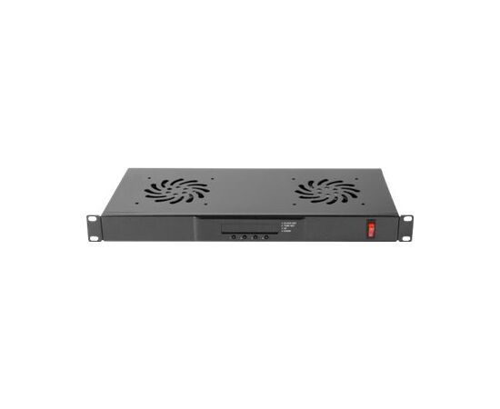 Lanberg 19" fan unit/ventilation panel with LCD 2 fans + thermostat 230V AK-1502-B Black Серверы и компоненты серверов
