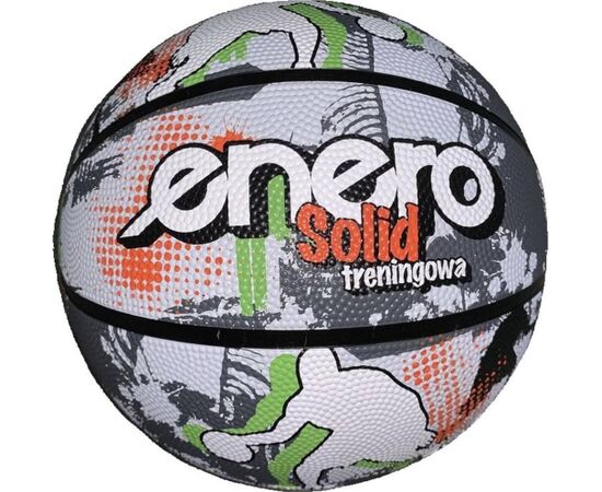 Enero PIŁKA DO KOSZYKÓWKI ENERO SOLID R.7 SZARO-BIAŁA Для баскетбола