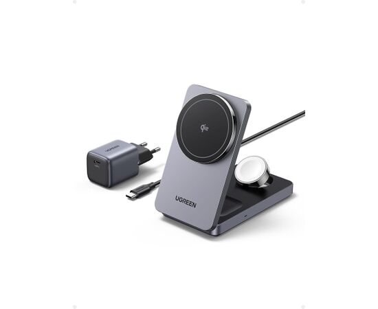 UGREEN W707 3-in-1 Magnetic Wireless Desktop 15W gray Jaunumi - Audio-Video