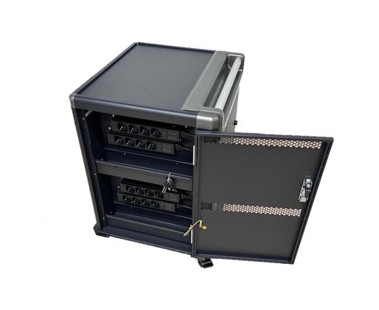 Ewent EW1703 portable device management cart/cabinet Black, Grey Telefonu lādētāji 220v