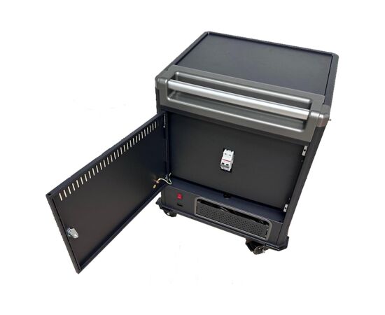 Ewent EW1703 portable device management cart/cabinet Black, Grey Telefonu lādētāji 220v