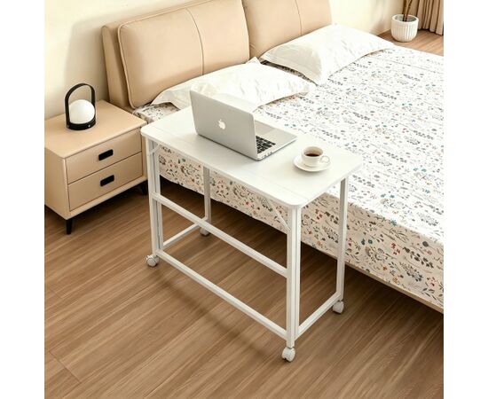 Maclean Folding Desk, White, Mobile, 100x65 cm, max. 50 kg, Corner, L-Shaped, MC-1250 L/W Jaunumi -Dārzam