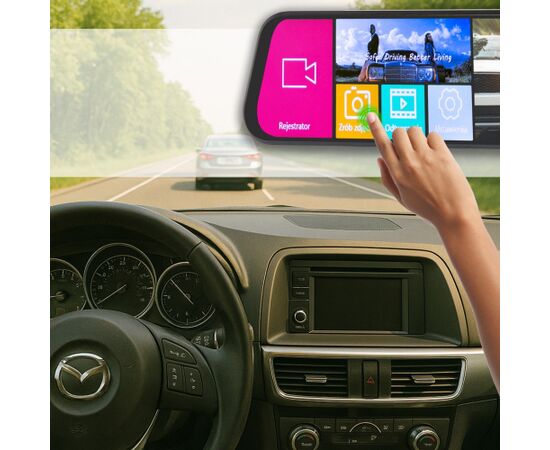 BLACKBOX DVR F610 BLOW video recorder, 10" screen mirror + reversing camera Video reģistratori