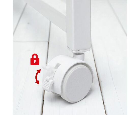 Maclean Folding Desk/Table, White, Mobile, 100x73 cm, max. 50 kg, Corner, L-Shaped, MC-126 L/W Jaunumi -Dārzam