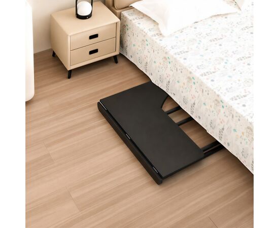Maclean Folding Desk, Black, Mobile, 100x65 cm, max. 50 kg, Corner, L-Shaped, MC-1250 L/B Jaunumi -Dārzam