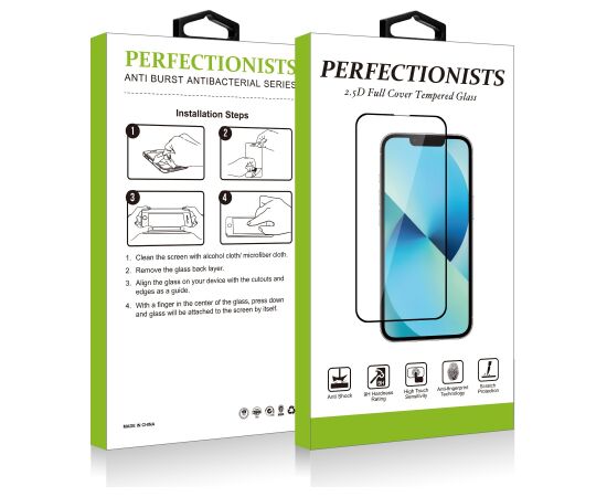 Tempered glass 2.5D Perfectionists Xiaomi Redmi Note 11/Note 11S/Poco M4 Pro 4G black Ekrānu aizsardzība