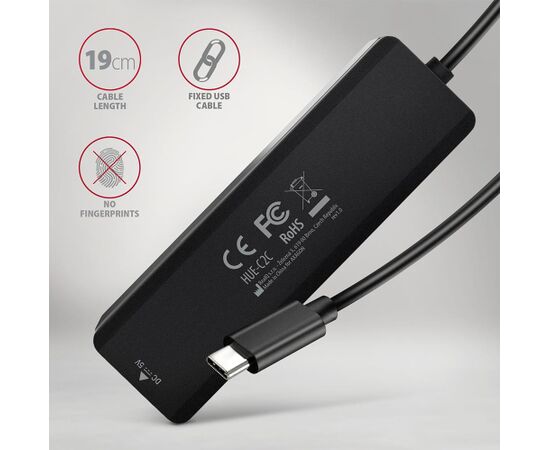 I/O HUB USB-C TRAVEL/0.19M HUE-C2C AXAGON Usb HUB