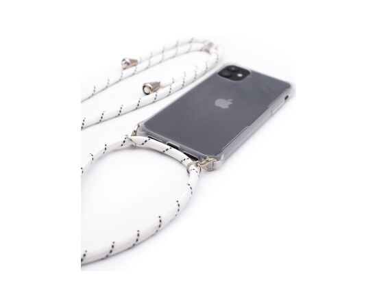 Evelatus Apple  iPhone 7/8/SE2020/SE2022 Silicone Transparent with Necklace TPU Strap Transparent Neoriģinālie Maciņi