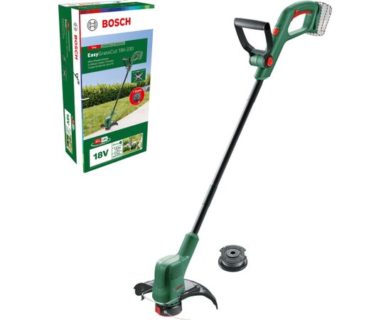 Bosch Powertools cordless grass trimmer EasyGrassCut SOLO18-230, 18Volt, extra thread spool (green/black, without battery and charger, POWER FOR ALL ALLIANCE) Новинки Для дома и сада 