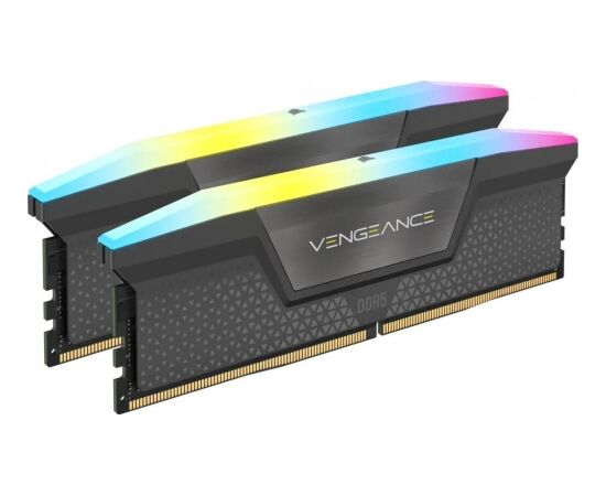 Corsair DDR5 32GB 6000-38 Vengeance Grey RGB Dual Kit CMH32GX5M2D6000Z38 RAM Operatīvā atmiņa