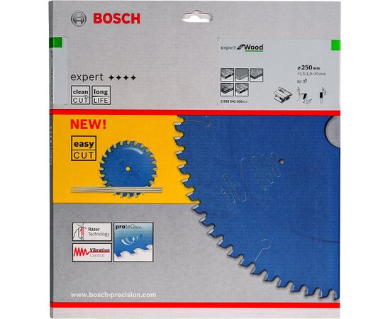 Bosch circular saw blade Expert for Wood, O 250mm, 80Z Новинки Для дома и сада 