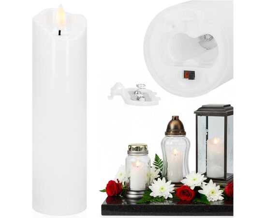 LED свеча Springos HA7553, 17,5 x 5 см Новости, мебель, дом