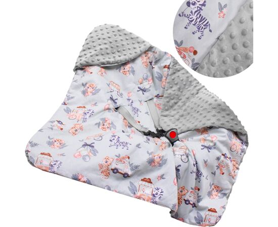 Bērnu aptinums Springos SB0054 automašīnas sēdeklītim, bērnu pārvadātājs, 77x77 cm abpusējs apvalks ar kapuci Jaunumi, Bērnu preces