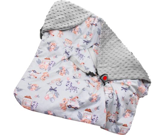 Bērnu aptinums Springos SB0054 automašīnas sēdeklītim, bērnu pārvadātājs, 77x77 cm abpusējs apvalks ar kapuci Jaunumi, Bērnu preces