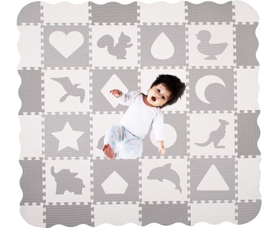Bērnu putu paklājs - Puzzle Springos 150x150 cm Paklāji
