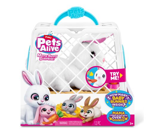 PETS ALIVE Игровой набор Mama&Baby Surprise Bunny Новости - Детские товары