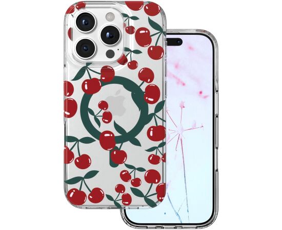 Mocco Cherry Mag Back Case Aizmugurējais apvalks priekš Apple iPhone 16 Pro Neoriģinālie Maciņi